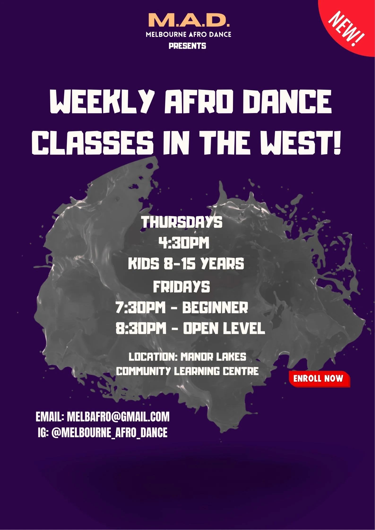 M.A.D Weekly classes Manor Lakes